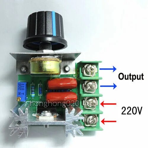 Регулятор оборотов двигателя 220в подключение 2000W AC 50-220V 25A Adjustable Motor Speed Controller Voltage Regulator PWM Hot