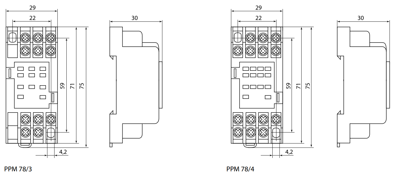 Рек 78 4 схема подключения Реле РЭК77/4 с инд. 10А 230В AC TDM, Реле промежуточные РЭК, каталог, заказ, дёш