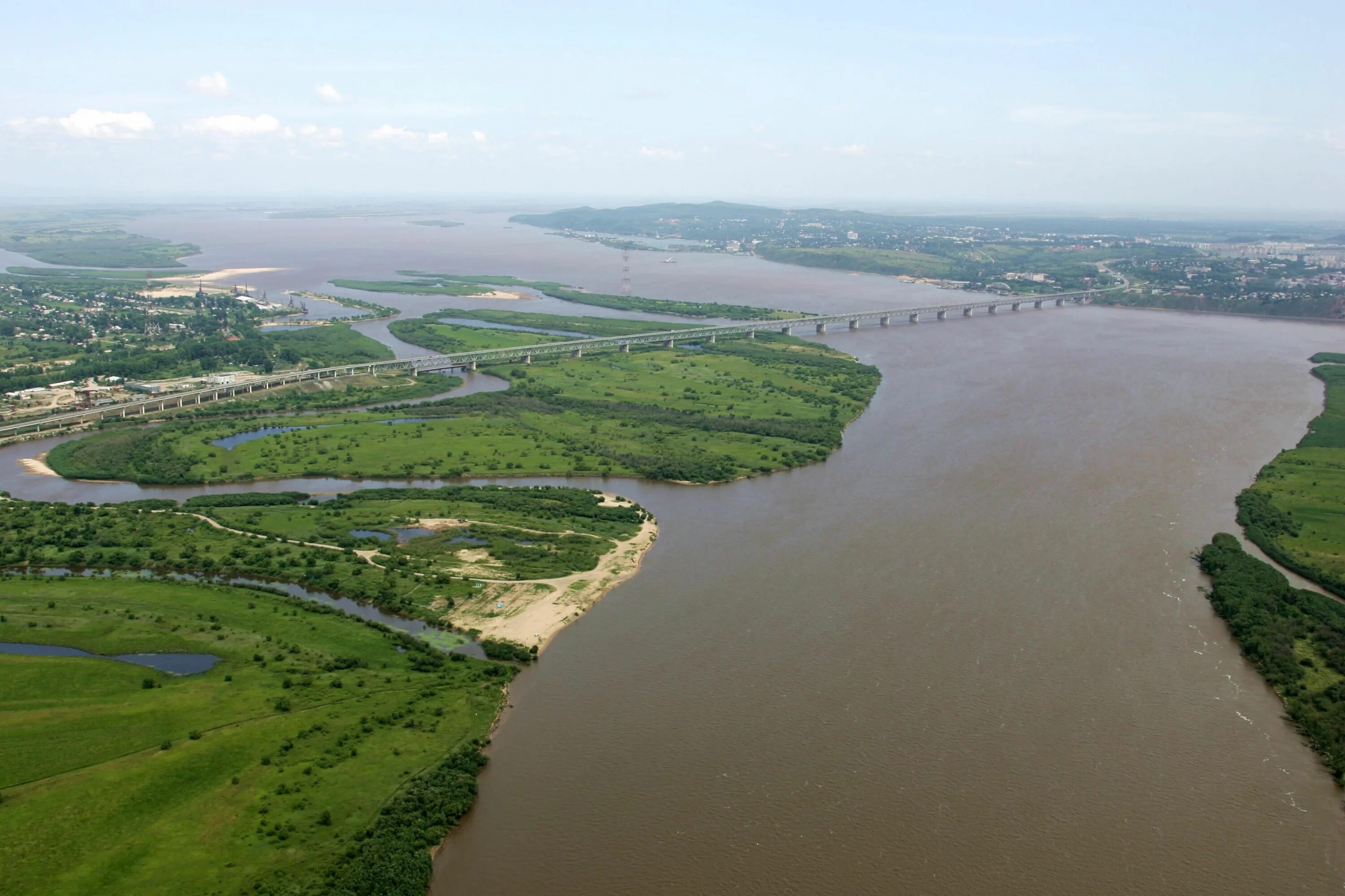 Река амур фото Bridge across Amur River. (One of the biggest in Russia) Amur river, River, Trav