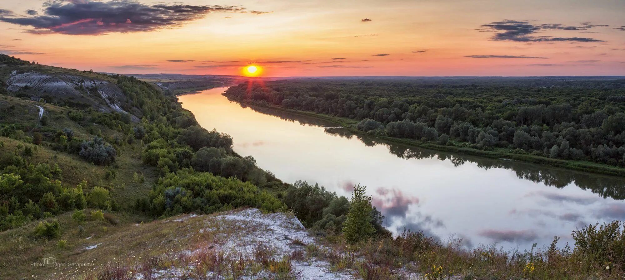 Река дон фото Волшебный закат над Доном. Фотограф Сарапулов Игорь