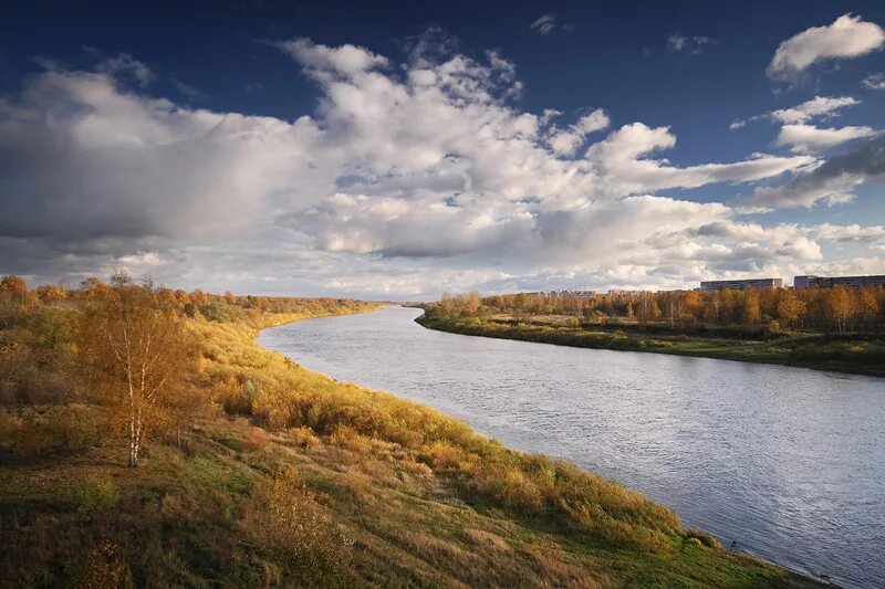 Река двина фото Осень на берегах зап. Двины / рассыпалась золотом, окутала город / Автор: Eremen