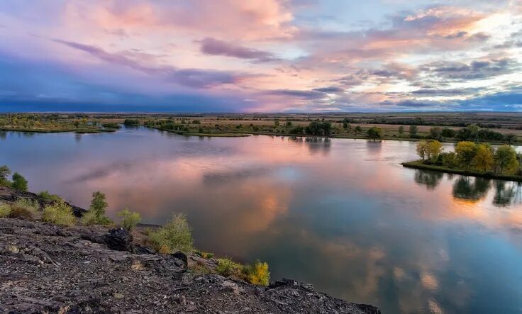 Река иртыш фото Сентябрьский закат Nature, Natural landmarks, Outdoor