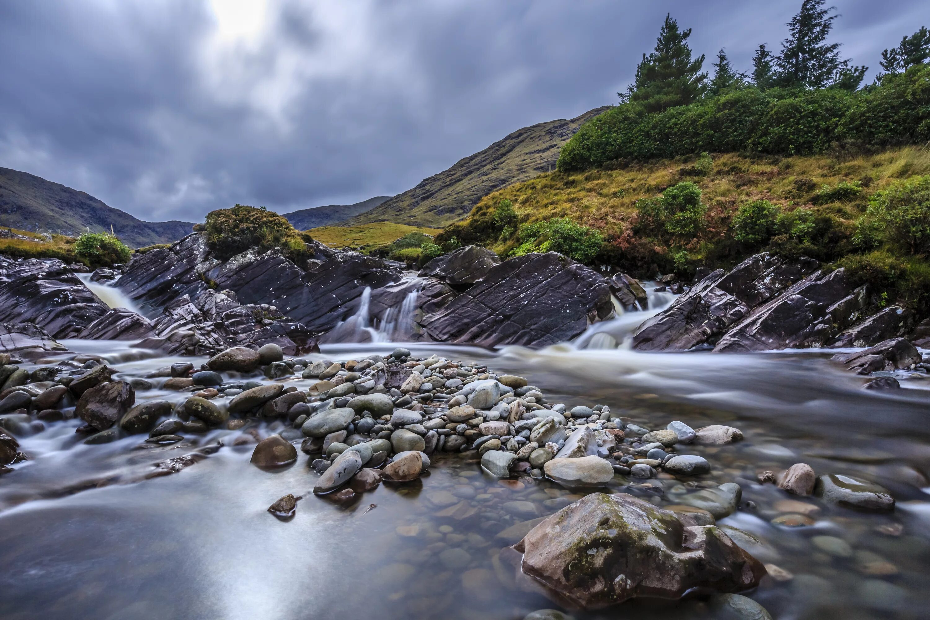 Река камни фото Wallpaper : landscape, mountains, waterfall, sea, rock, nature, coast, river, ro