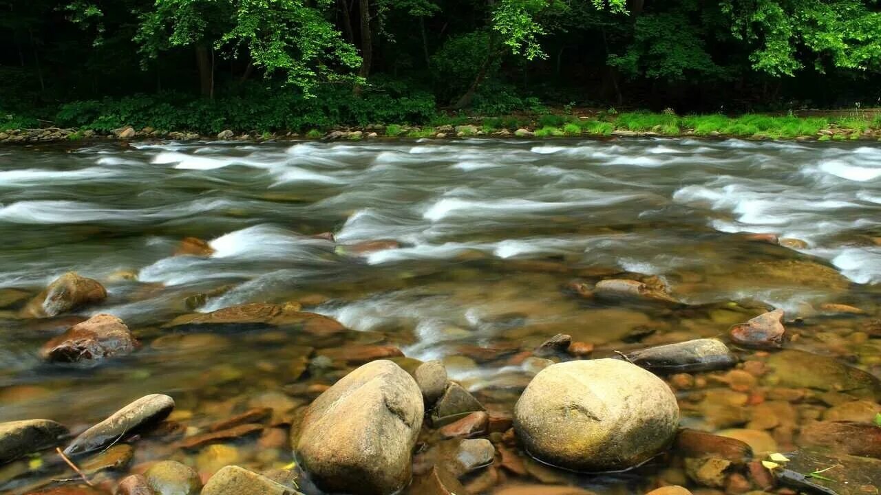 Река камни фото Интерьерная картина на дереве "Рендеринг, Река, камни" - купить по низкой цене н