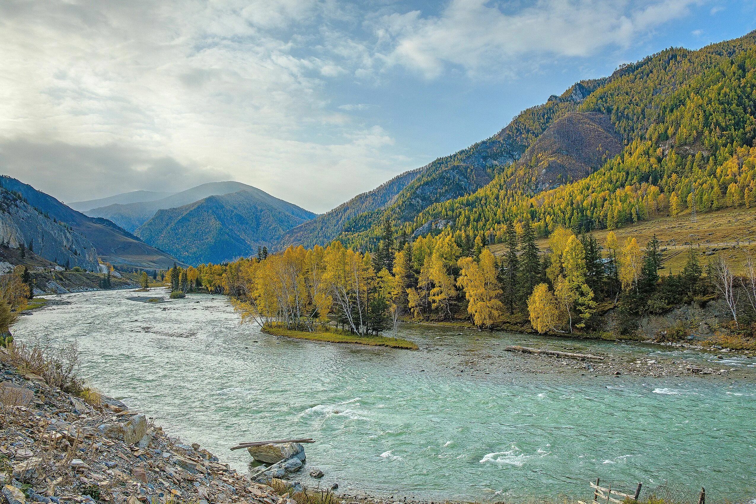 Река катунь осенью фото Красавица Катунь. Photographer Potapov Aleksander