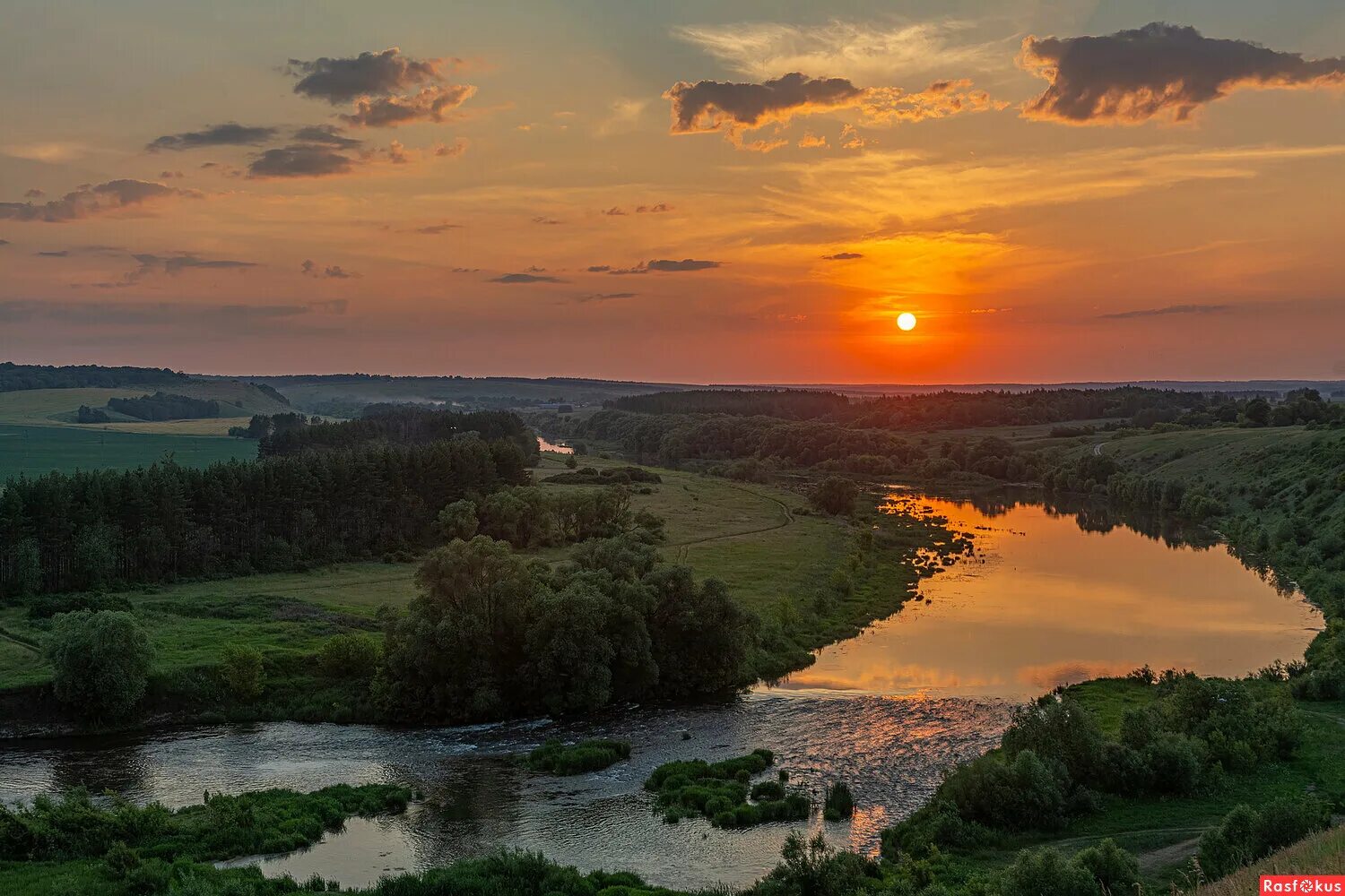 Река красивая меча фото Фото: закат на Красивой Мече. Фотолюбитель Виталий Емельянов. Пейзаж. Фотосайт Р