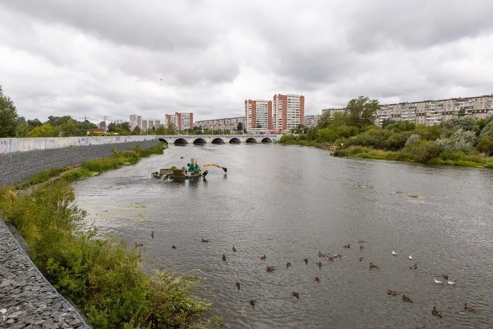 Река миасс фото Намутили воду: почему застопорилась очистка реки Миасс в центре Челябинска - KP.