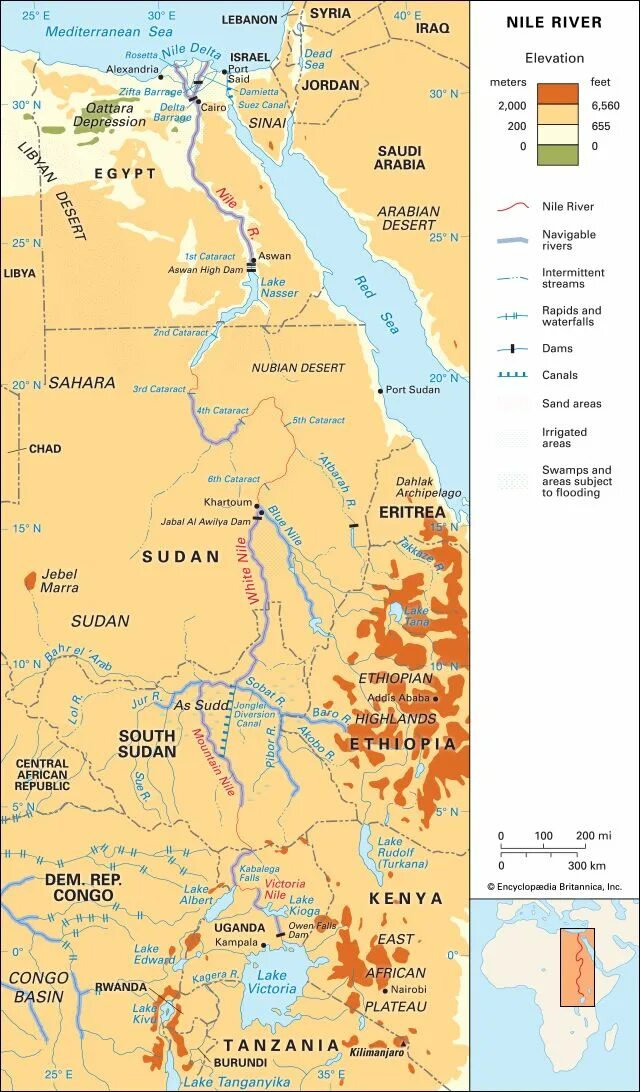 Река нил фото на карте Nile River