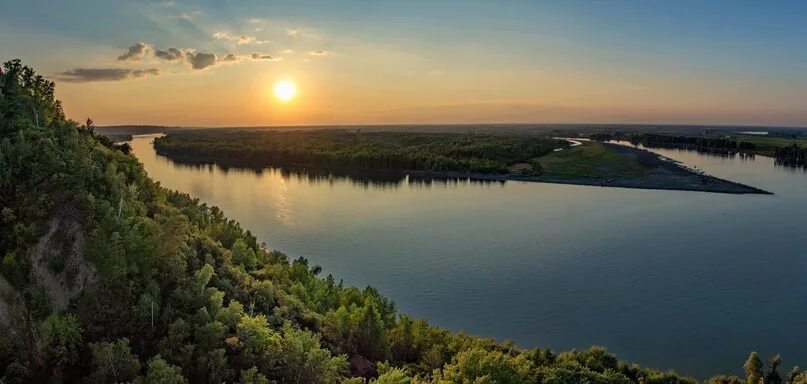 Река обь фото Вечер над Обью. Где-то в окрестностях Барнаула. #край_Алтайский #Обь_река #пойма