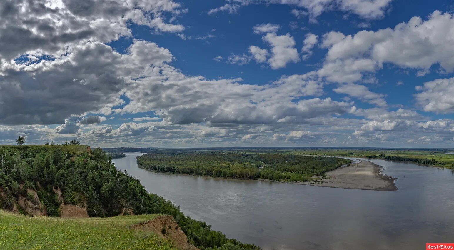 Река обь фото Фото: Обь-река. Высокий берег. Пейзажный фотограф Виктор Четошников. Панорама - 