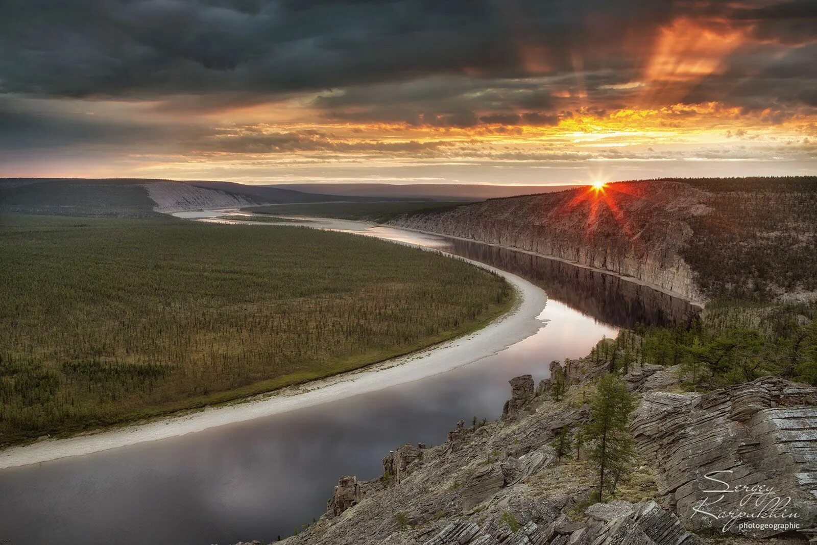 Река оленек фото Восход на реке Оленёк. Photographer Sergey Karpukhin