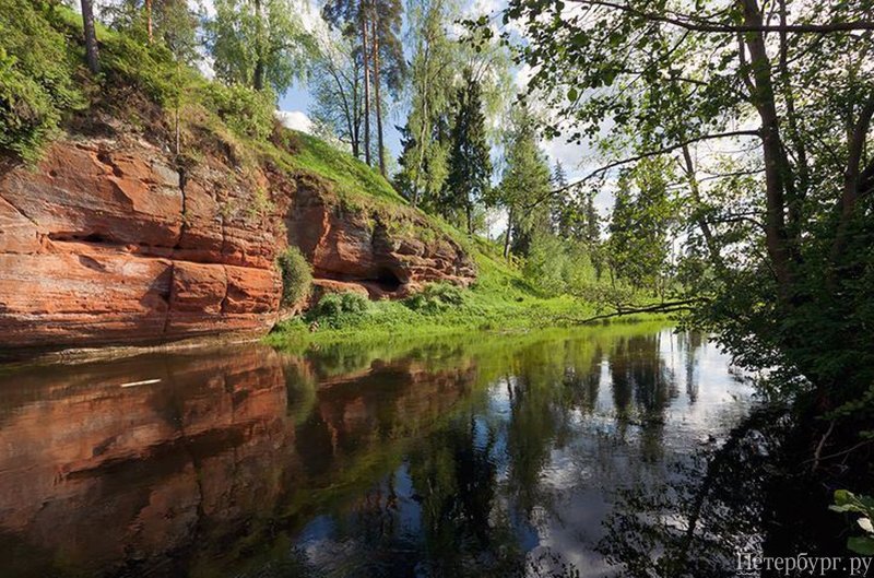 Река оредеж фото Кругом вода: отдых у водопадов и каньонов Ленинградской области и Карелии