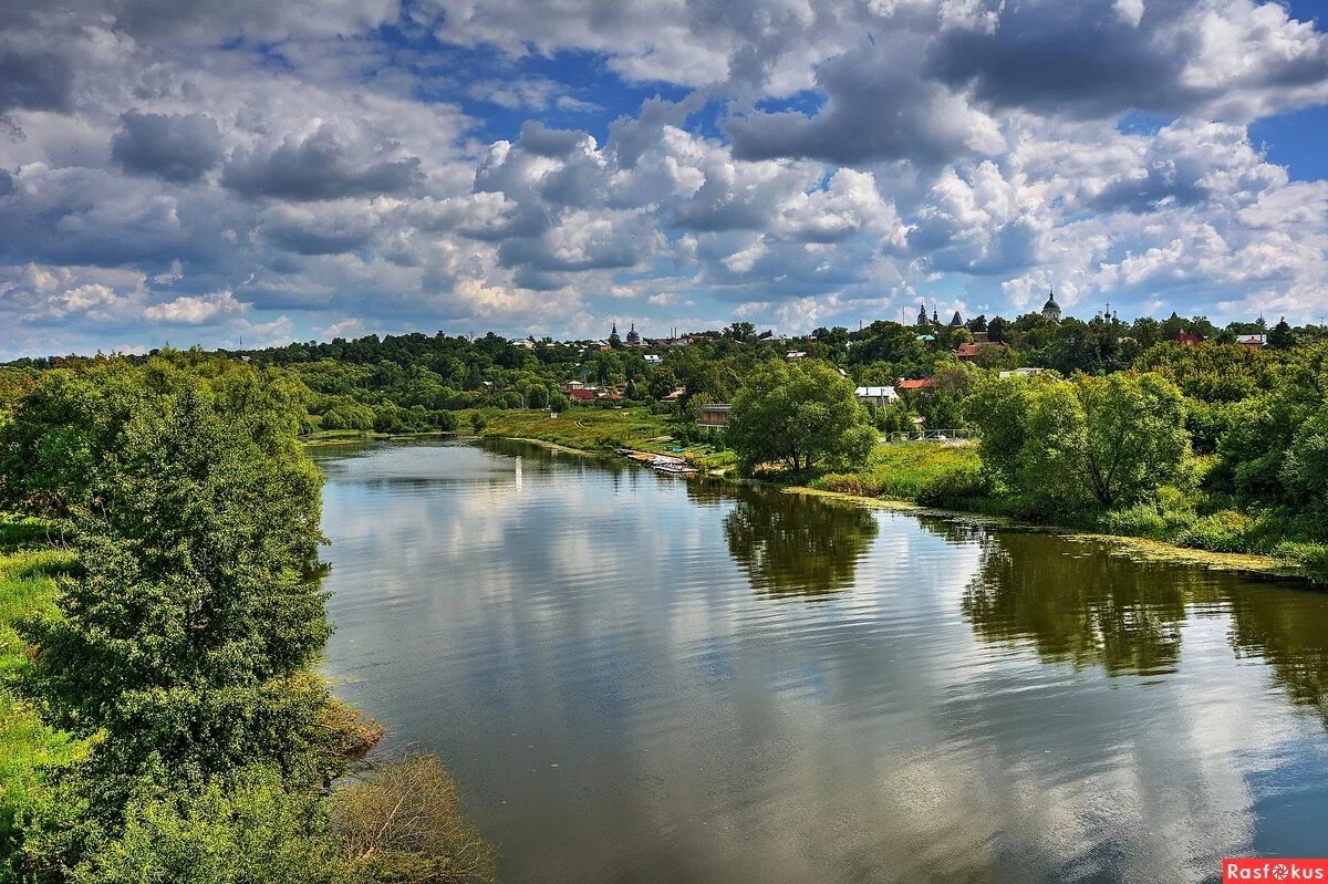 Река осетр фото Фото: Вид на Зарайский кремль и реку Осетр. Фотограф Дмитрий Юрков. Пейзаж. Фото