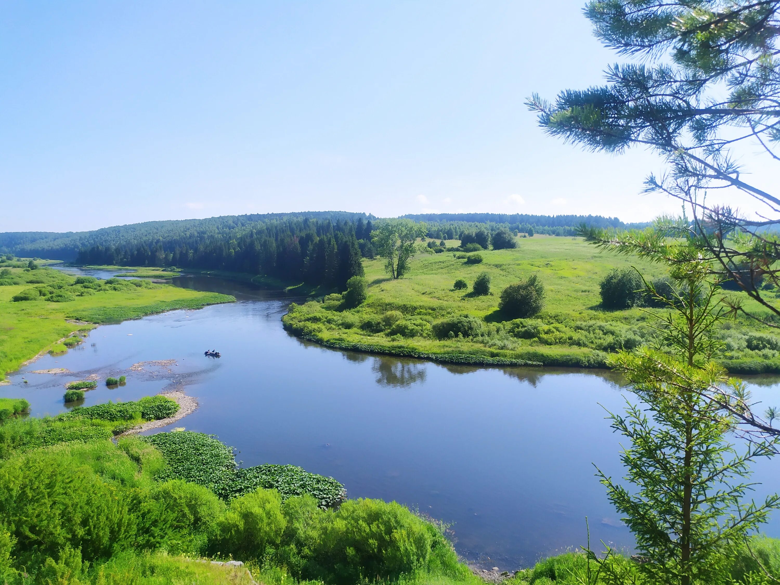 Обои trees, river, Река, зелень, green, поток на телефон и рабочий стол, раздел 