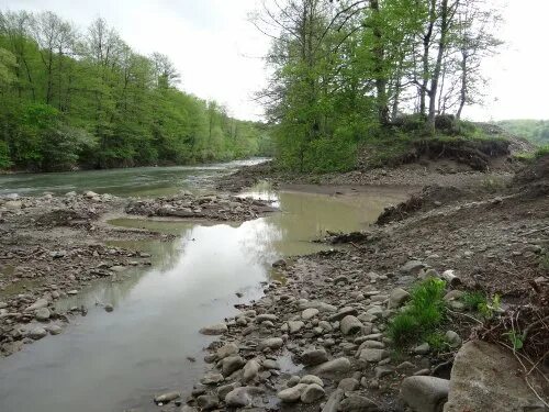 Река пшиш фото Грязная вода из карьера сбрасывается в реку Пшиш Экологическая Вахта по Северном