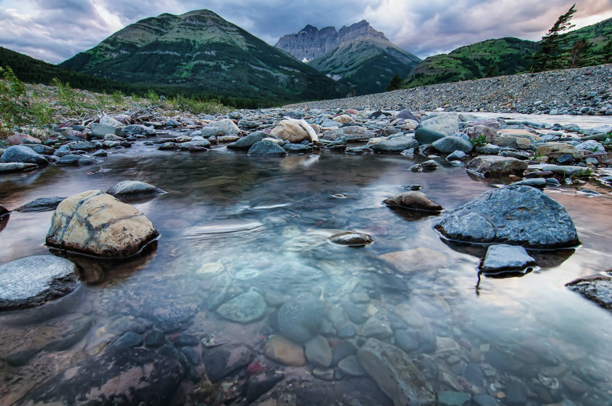 Река с камушками фото Jigsaw Puzzle 70 pieces Waterton Rivers Jigidi