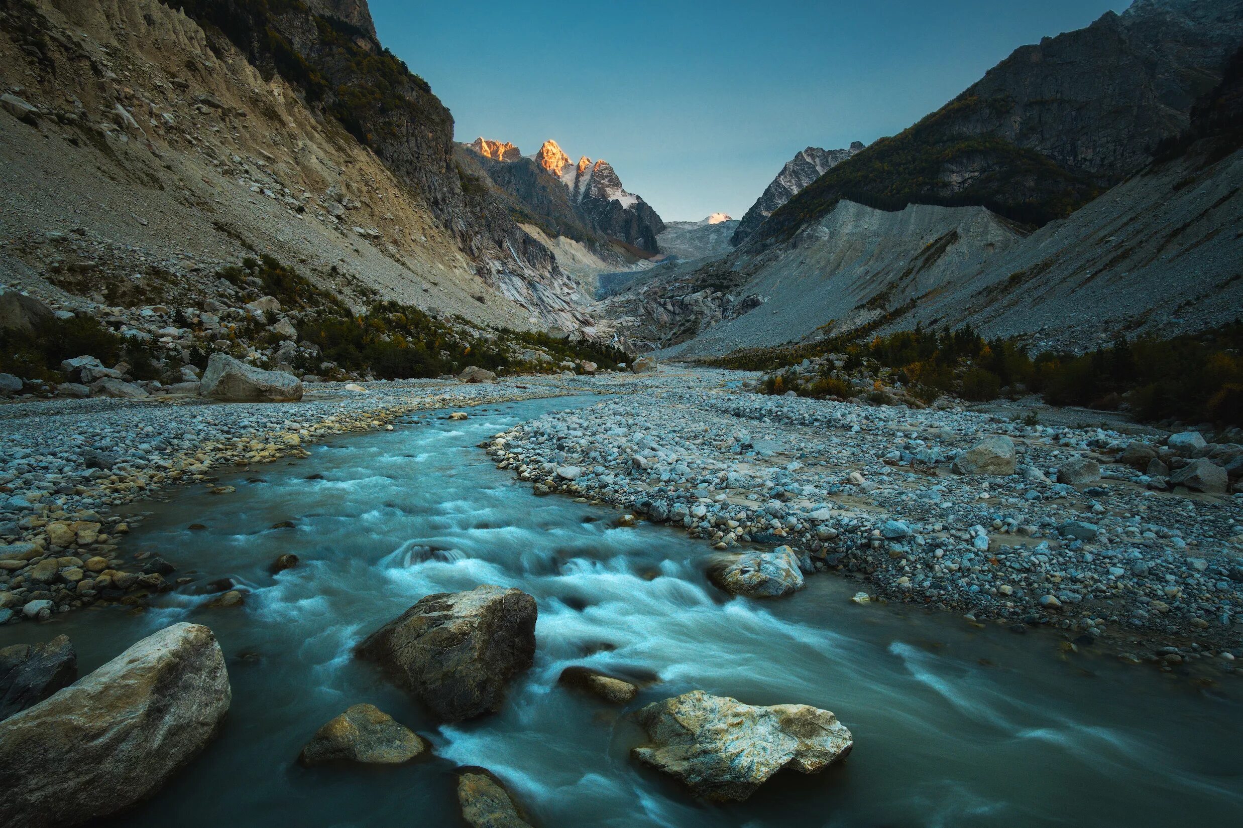 Река терек фото Karaugomdon view of the river in the mountains of the Caucasus - free photo from