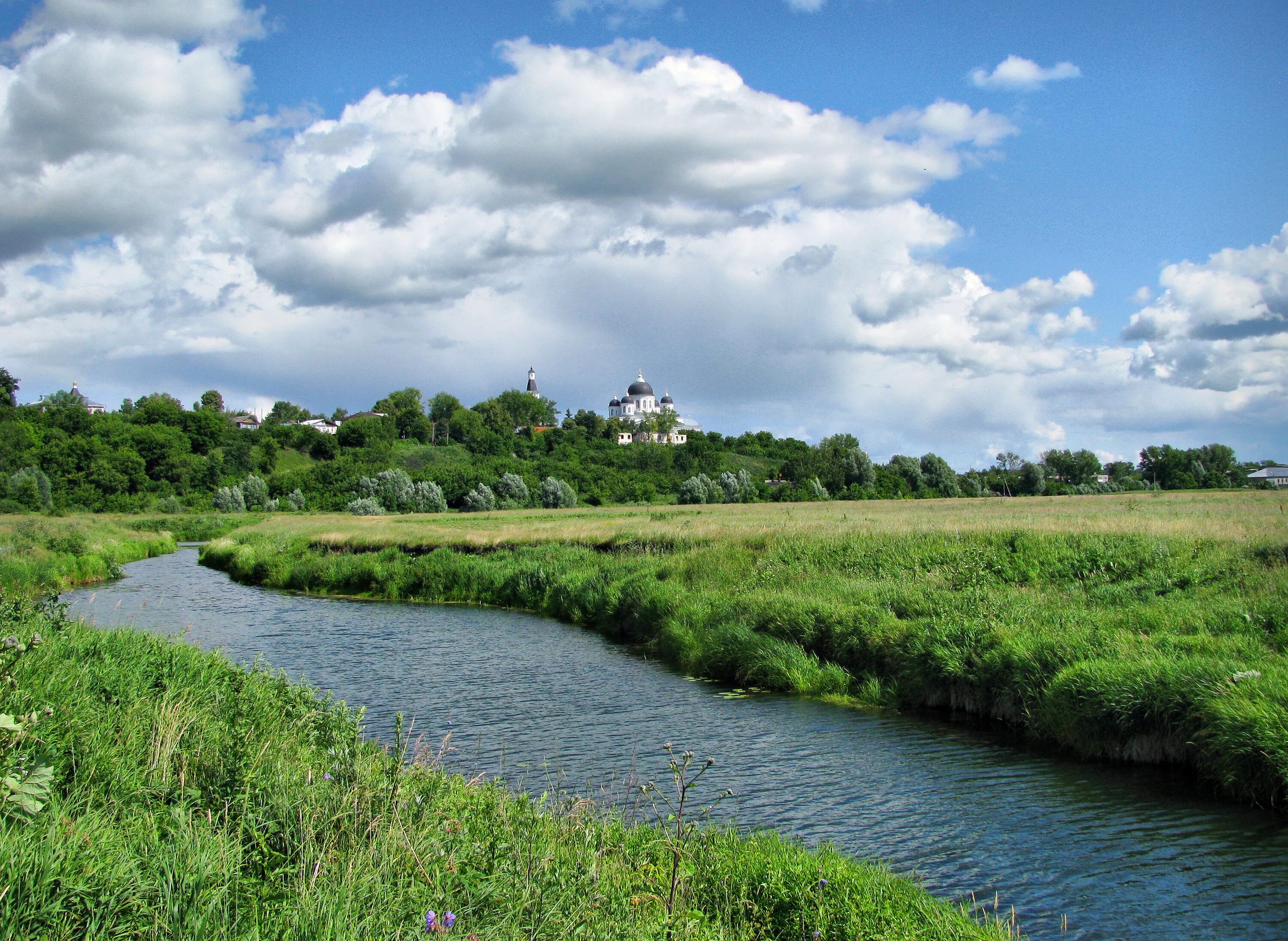 Река теша фото File:Старица Тёши и Арзамас вдали - panoramio.jpg - Wikimedia Commons