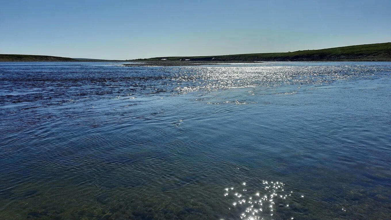 Река уса фото Река Уса под Воркутой. Водная гладь. Снято 25.06.2023