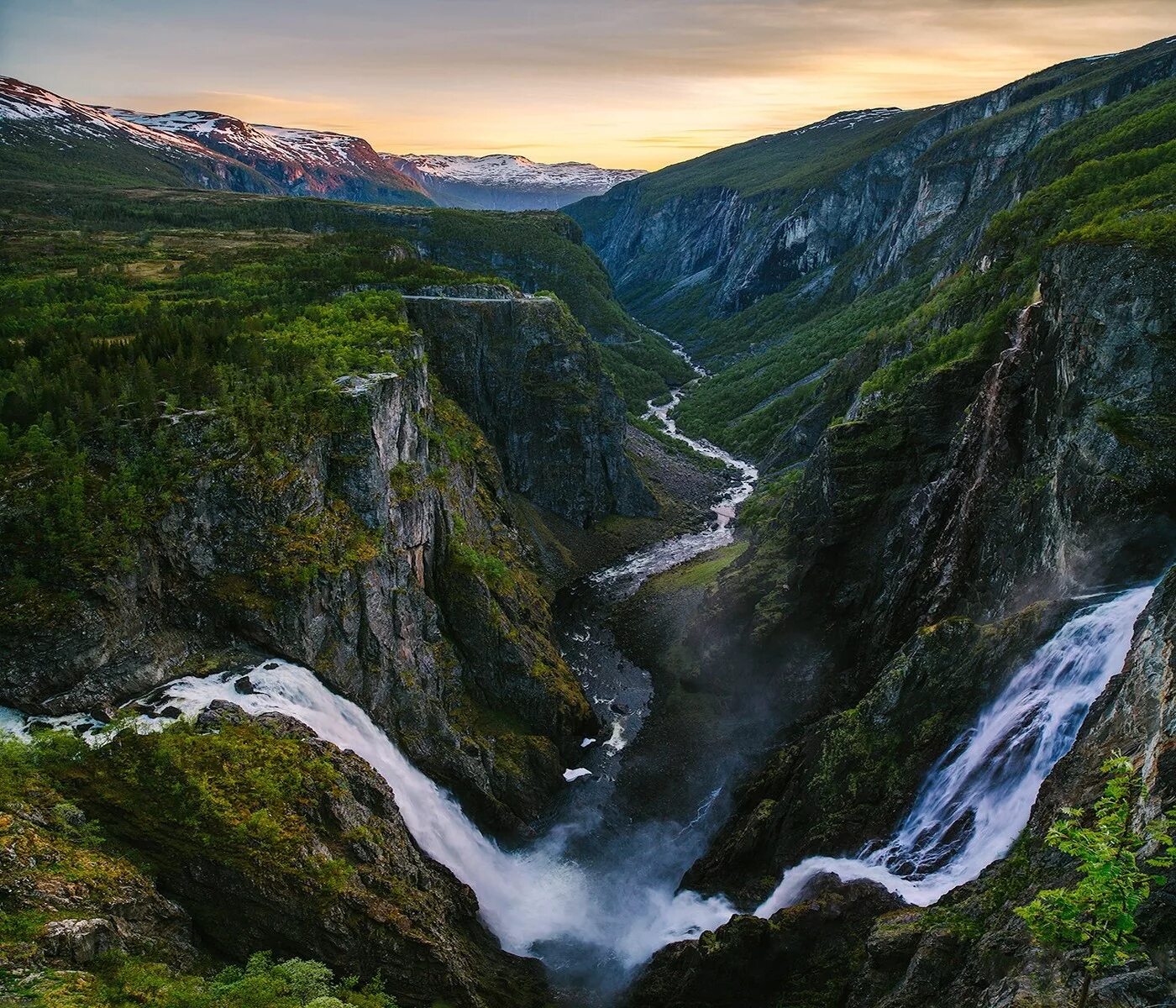 Река в горах фото Wallpaper : landscape, mountains, waterfall, nature, snowy peak, Norway, cliff, 