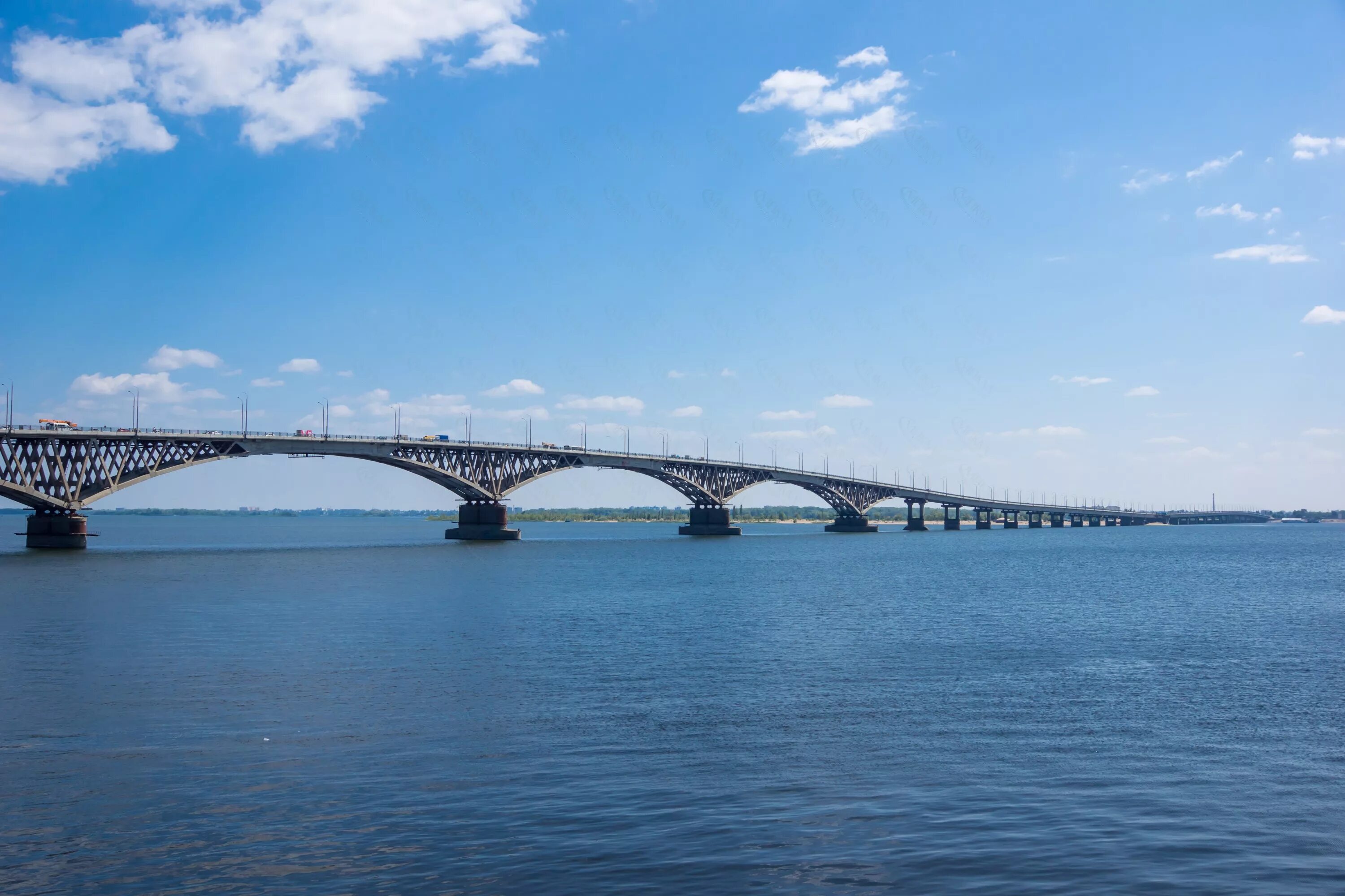 Река волга фото мосты Саратовский автомобильный мост