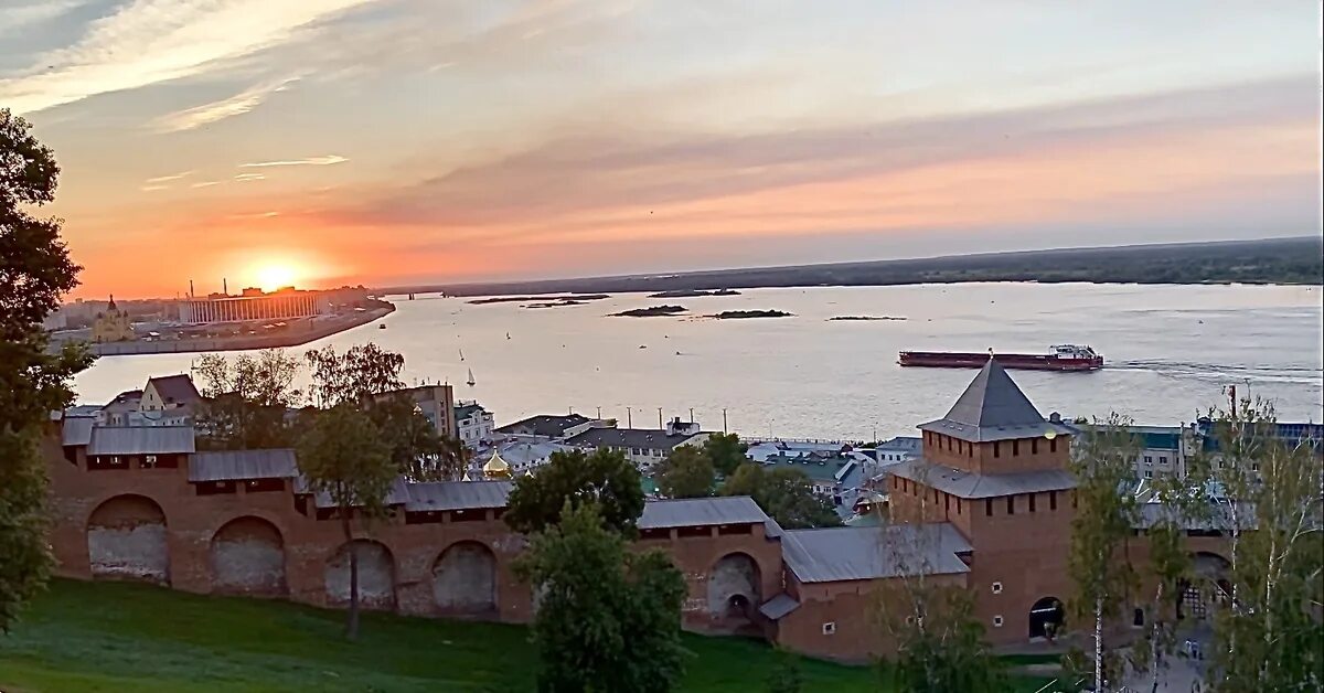 Река волга нижний новгород фото Сегодняшний закат в Нижнем Новгороде Пикабу