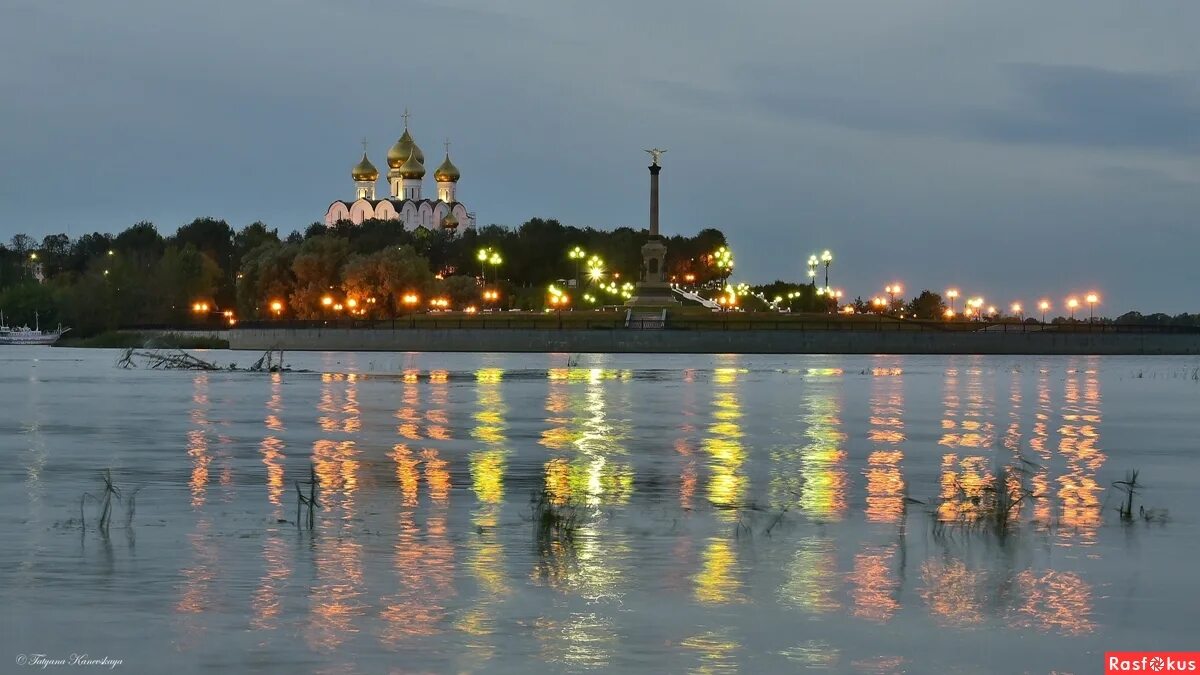 Река волга в ярославле фото Вечер зажигает огни. Фотограф Tatyana Kanevskaya