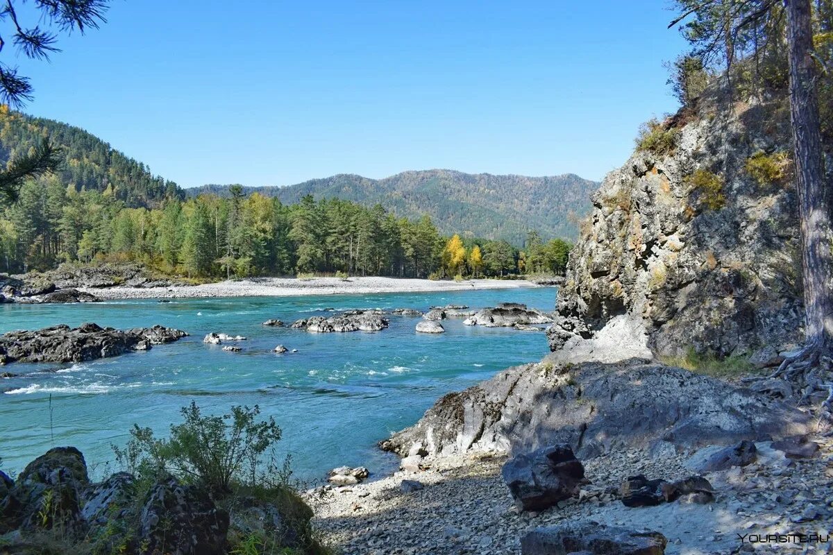 Реки алтая фото Новые локации на Алтае: остров Патмос и курорт Манжерок (Горно-Алтайск), 48 часо