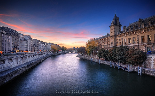 Реки франции фото Sunset On The Seine River HDR Paris, France davidgiralphoto.com Paris in may, Pa