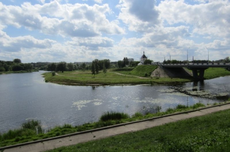 Реки твери фото Лазурь в Твери. Река больше напоминает луг, чем водоем АиФ Тверь