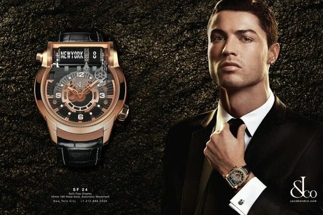 Реклама часов фото Cristiano Ronaldo Fronts New Jacob & Co. Watch Campaign Watches for men, Luxury 