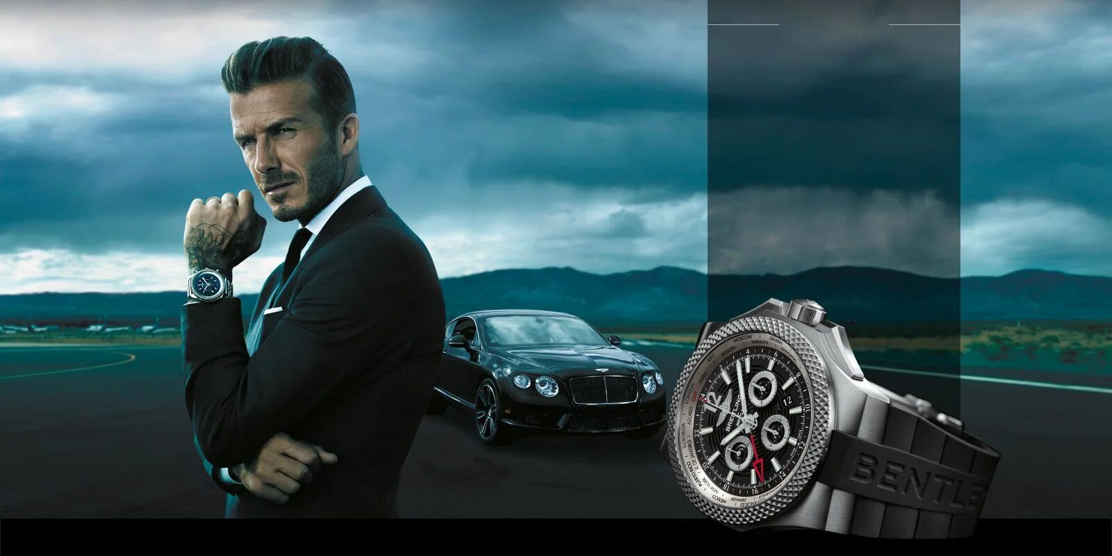 Реклама часов фото David Beckham Breitling