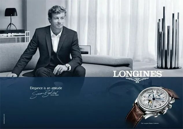 Реклама часов фото Longines Presents Ad Campaign Starring Simon Baker News Simon baker, Advertising