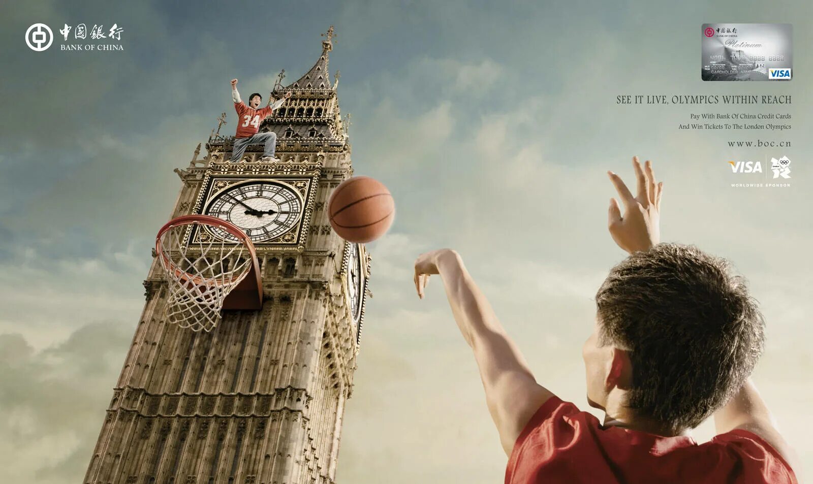 Реклама фото день Bank of China: 2012 London Olympics Campaign, Big Ben, 2012 London Olymp... * Ad