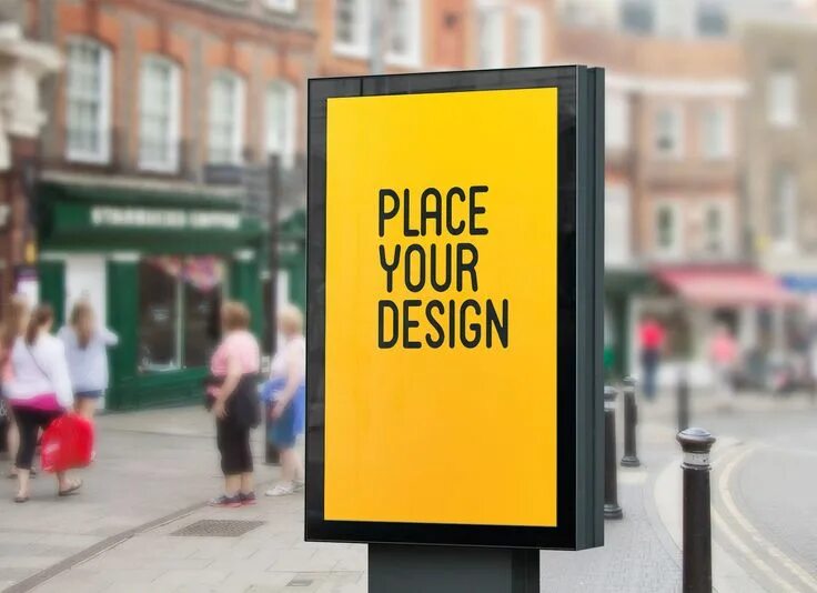 Реклама на улице фото Free Outdoor Advertising Street Poster / Billboard PSD Mockup - Good Mockups