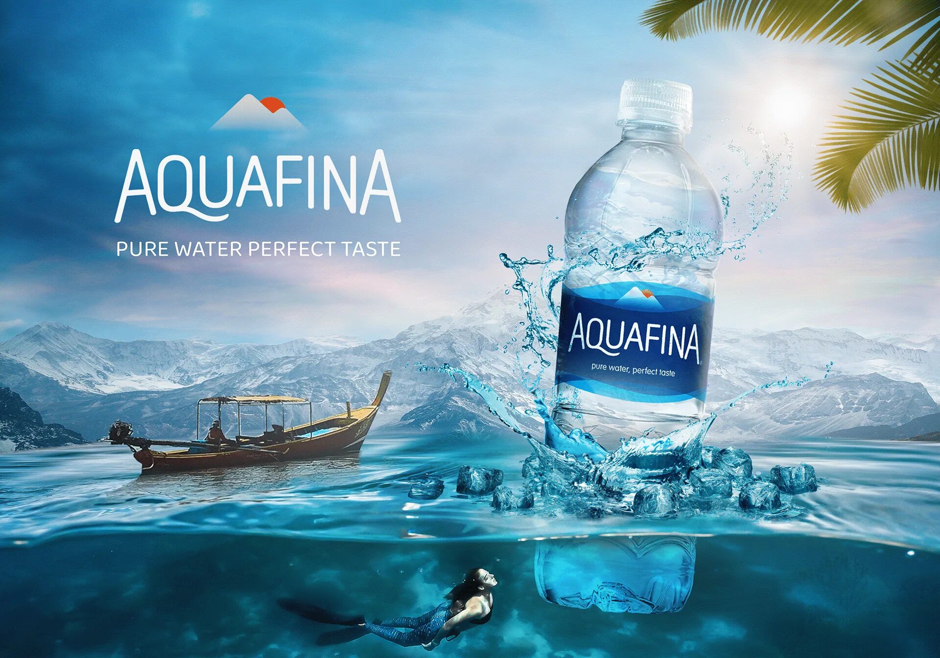 Реклама воды фото Advertising Design (Aquafina) :: Behance