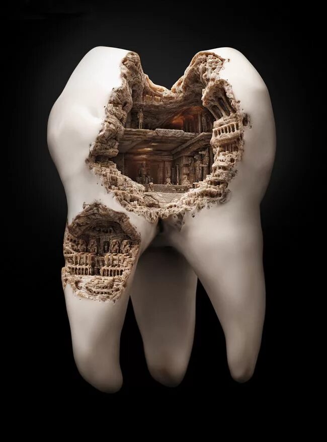 Реклама зубов фото Impressive Tooth Sculptures Teeth art, Dental art, Creative advertising