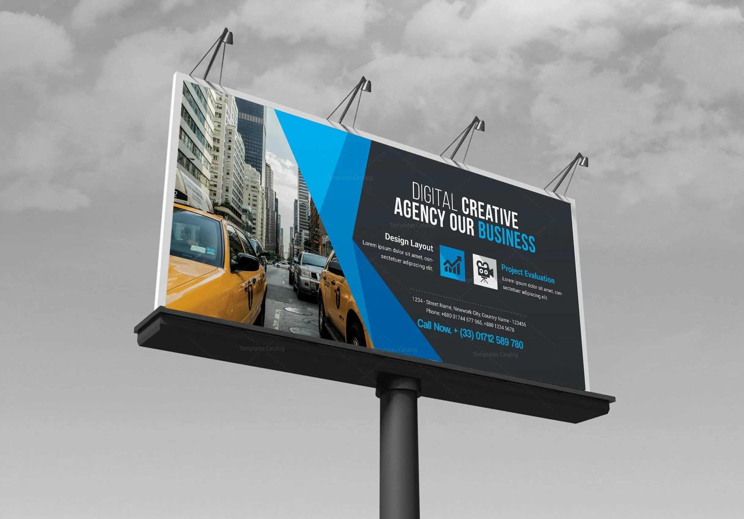 Рекламный дизайн проект Business Billboard Banner Template 000352 - Template Catalog Street banners, Ban