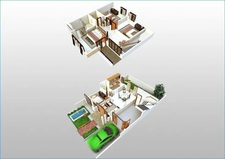 Реконструкция дома планировка Amazing 3D Floor Plans For You " Engineering Basic Denah rumah, Rumah minimalis,