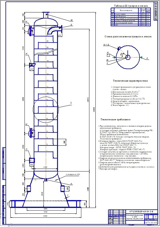 Ректификационная колонна своими руками чертежи с размерами Ректификационная колонна D-2200 мм - Чертежи, 3D Модели, Проекты, Химическая про