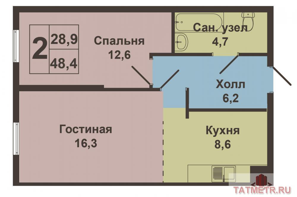 Релакс ул кул гали 24 казань фото Г.Казань, ул.Кул Гали д.7Б, ЖК Оазис-2. Отличная 2-ная квартира (евродвушка) с р