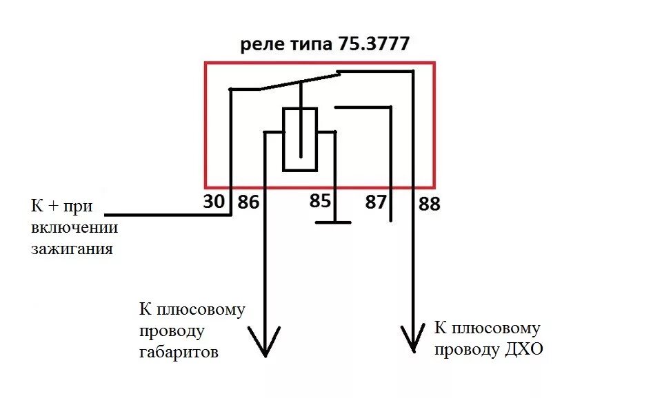 Реле 35.3787 схема подключения ДХО из Поднебесной (Часть 2 - Установка) - KIA Soul (1G), 1,6 л, 2010 года стайл