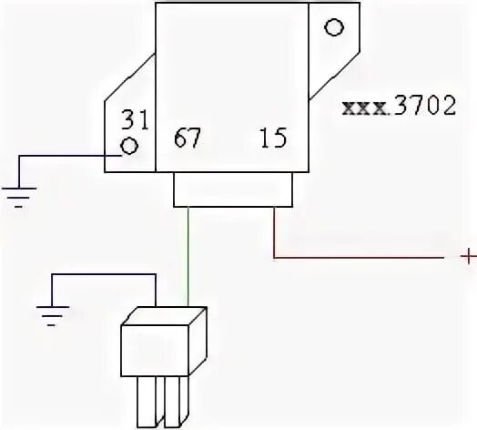 Реле 3702 01 схема подключения Схема подключения реле генератора ваз