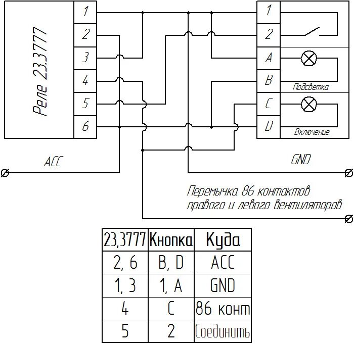 Реле 3777 схема подключения Принудительное включение вентиляторов на реле 23.3777 - Chevrolet Niva, 1,7 л, 2