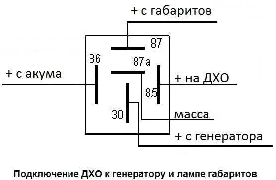 Реле 4 контактное подключение дхо Схема дхо нива 21214 заводская - фото - АвтоМастер Инфо