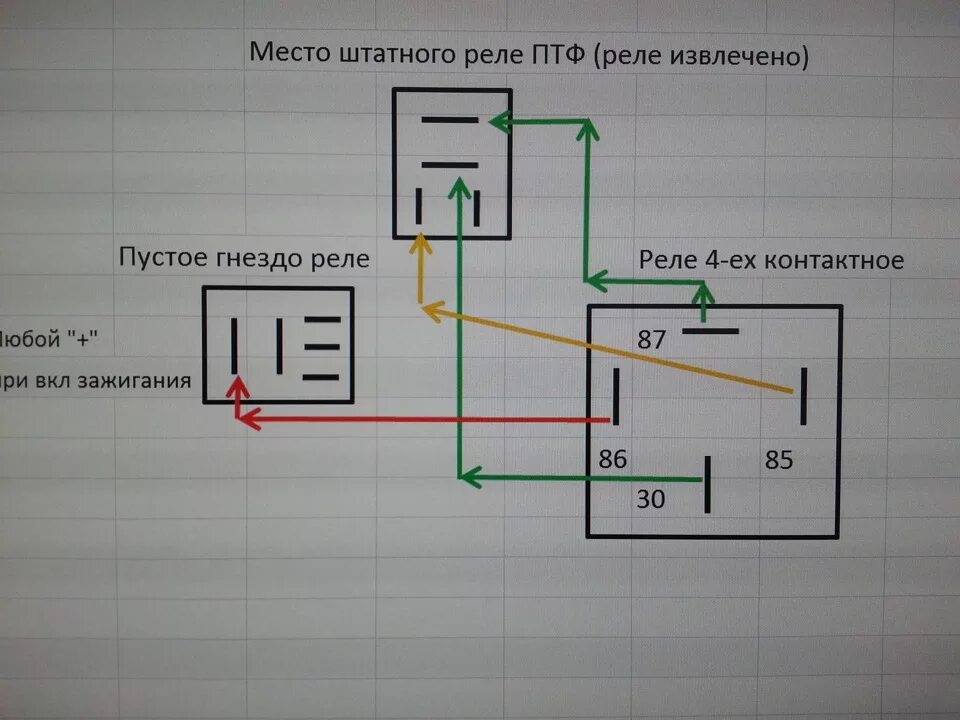 Реле 4 контактное птф подключение Схема ПТФ - Hyundai Santa Fe (2G), 2,7 л, 2007 года электроника DRIVE2