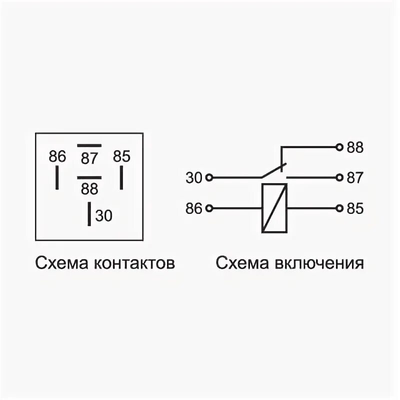 Реле 5 контактное 12в схема подключения Реле 5-ти контактное 12В 30/20А - Магазин4x4