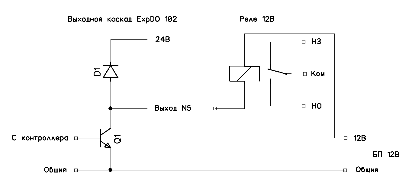 Реле 5 вольт схема подключения ExpDO 102. 2 канала 0..10В → 6 выходов 0,2А Eskomatik