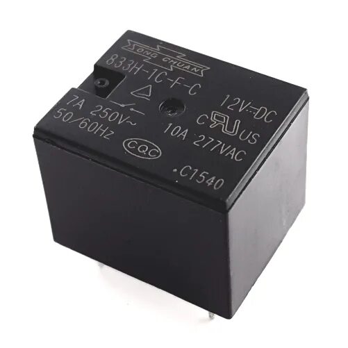 Реле 792h 1c c1 12vdc схема подключения 10A 12V SPDT PCB Miniature Relay Song Chuan ® 833H-1C-F-C