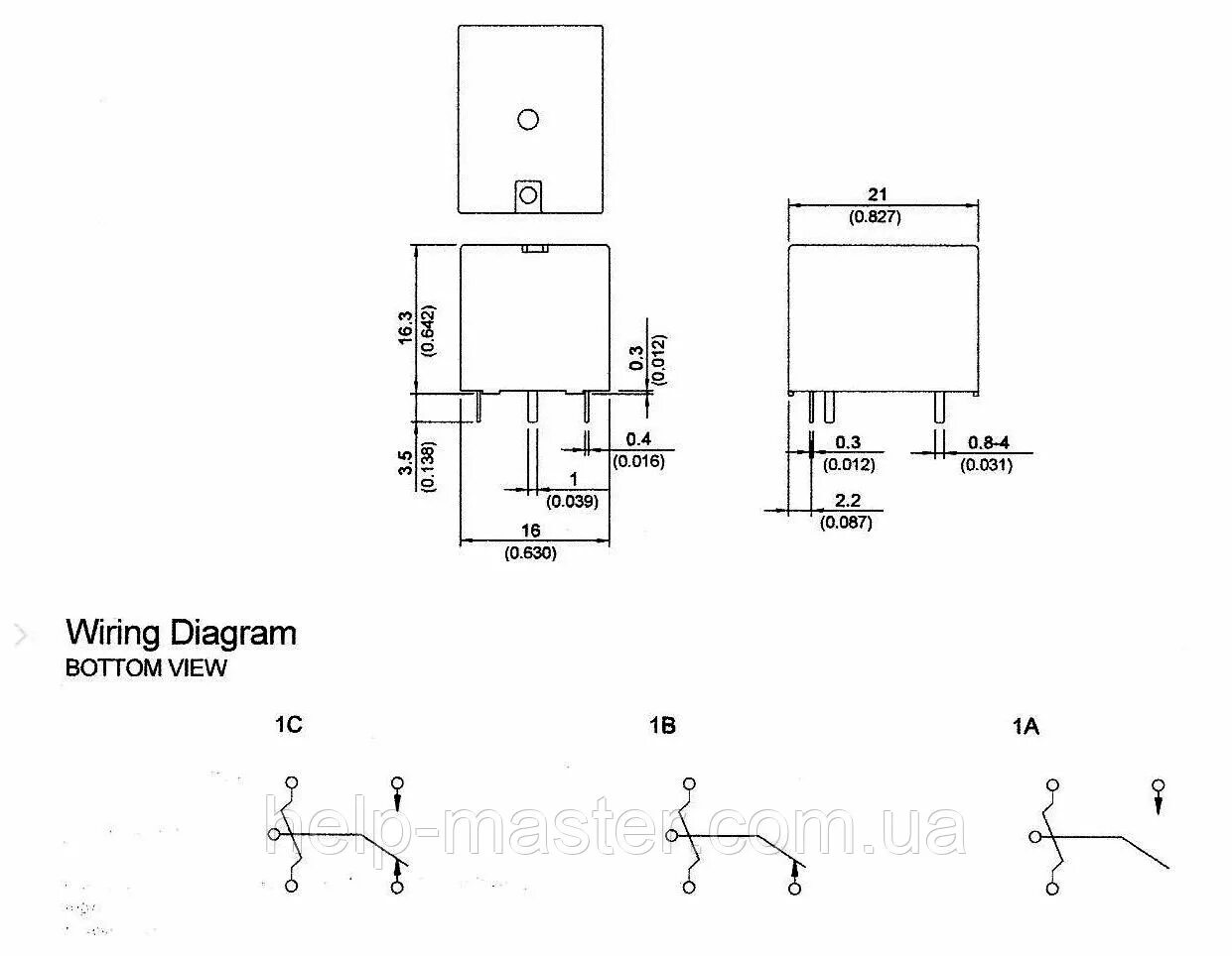 Реле 792h 1c c1 12vdc схема подключения Реле электромеханическое 812H-1C-C; 24VDC, цена 45 грн в Киеве - Prom.ua (ID# 27